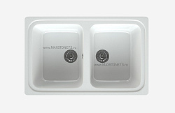 MAXSTONE Мойка глянцевая MS-12 (рафинад) 780*495*210